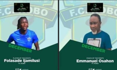 Robo Queens Ijamilusi, Osahon win NWFL Player, Coach of the Month awards