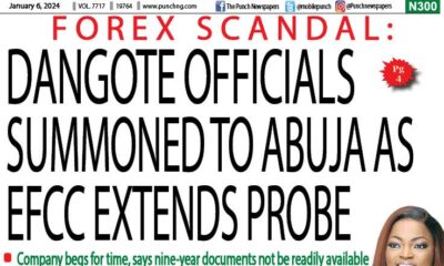Nigerian Newspapers Daily Front Pages Review | Saturday 6th January, 2024