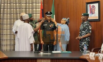 Tinubu Decorates Commander Guards Brigade, Chief Personal Security Officer With New Ranks (Photos)